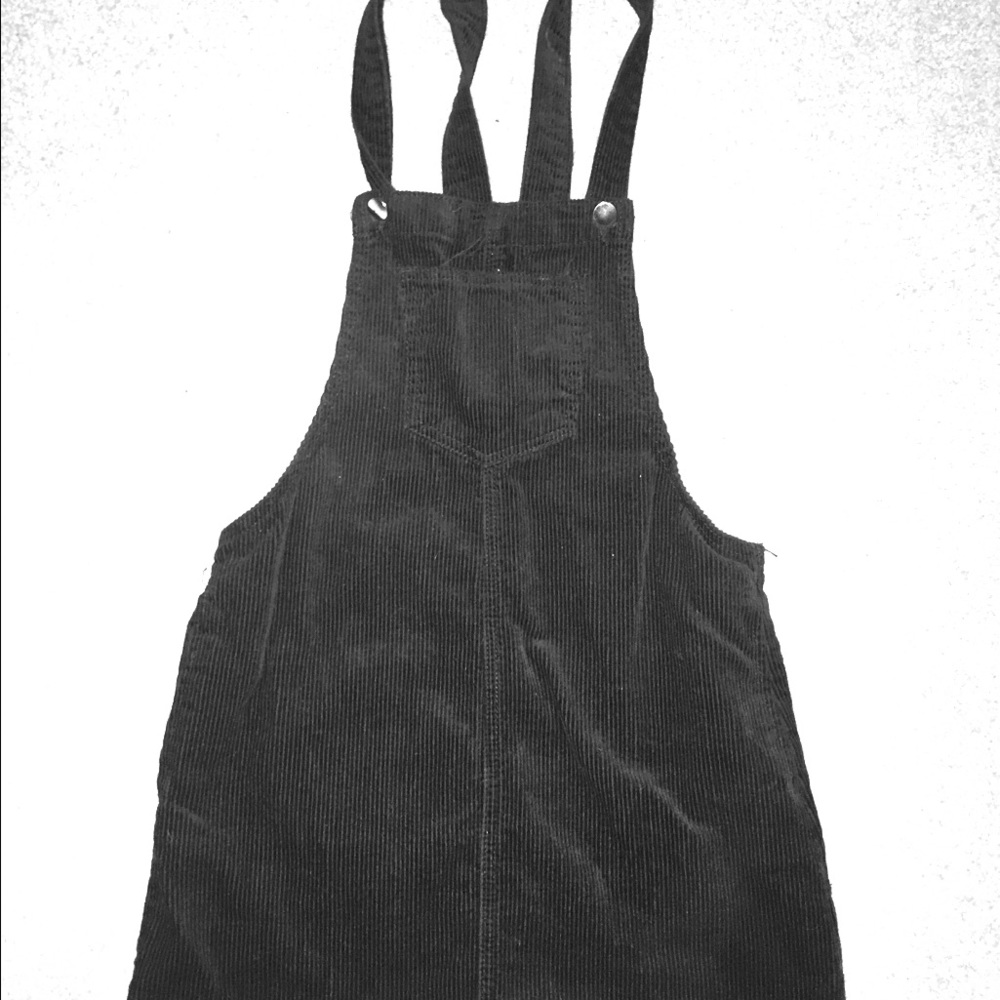 Black corduroy overall dress!